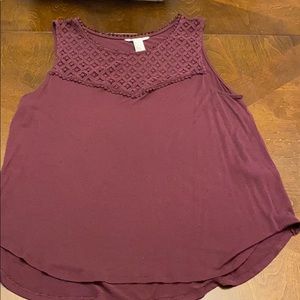 Plum lace shirt